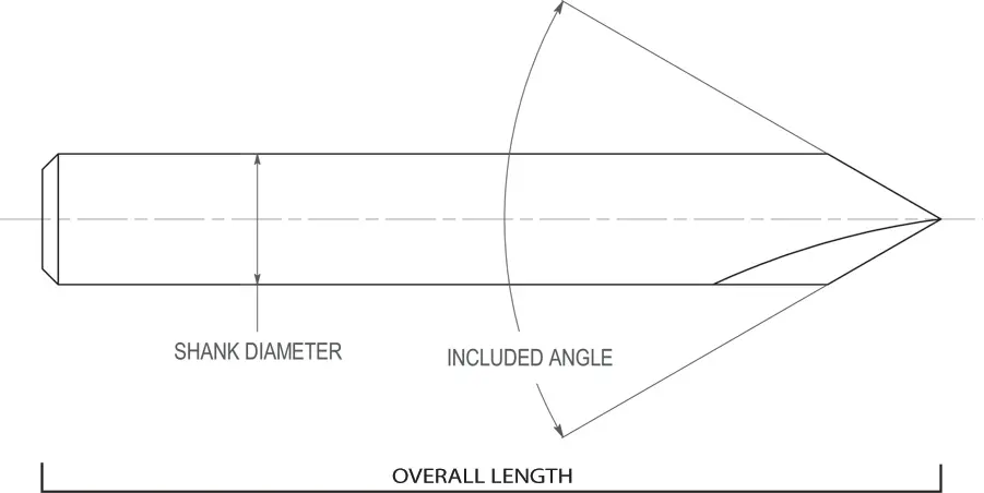 Carbide 2-Flute Engraving Tools